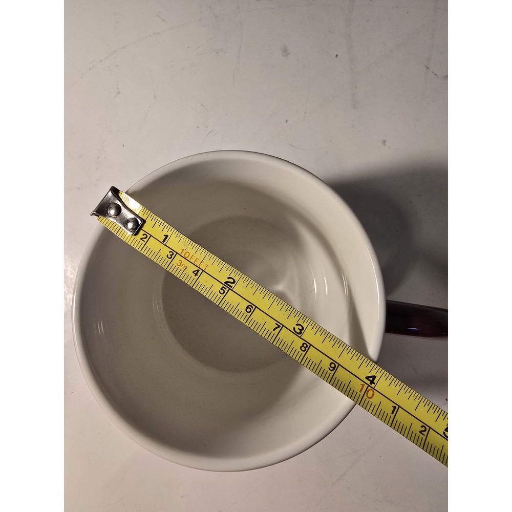 Room Essentials Stoneware "Love You" Mug (new) #2 Maroon Orange Text 4 inches - Picture 3 of 3